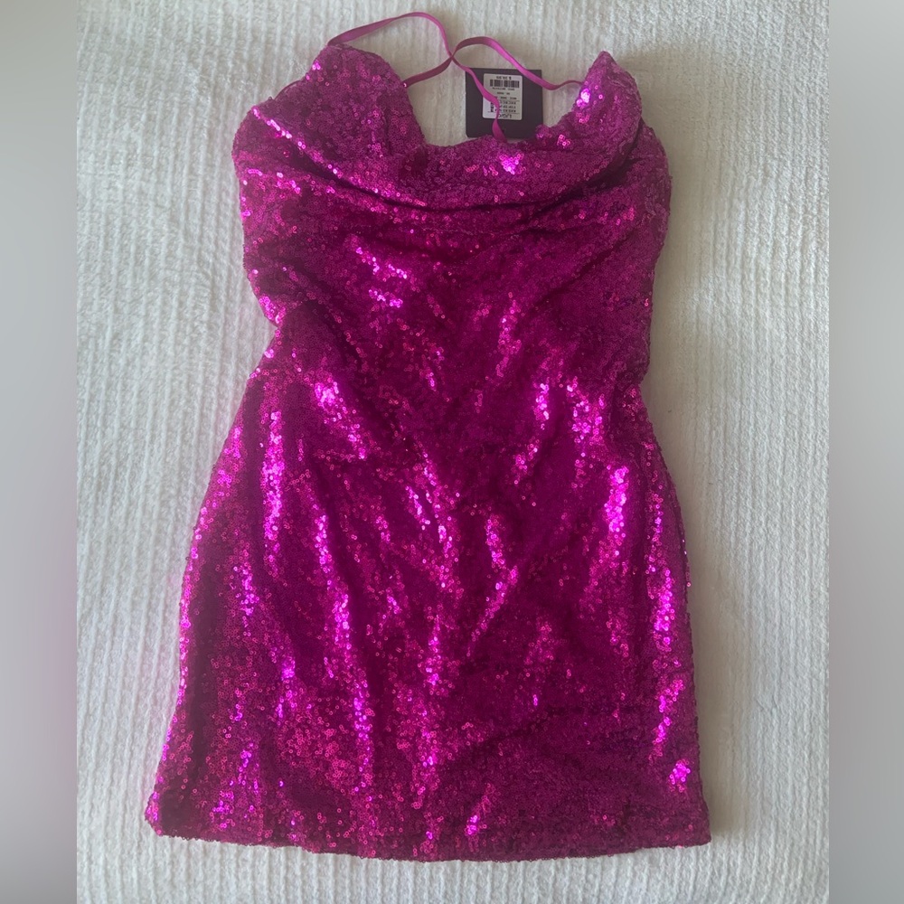 NEW Sequin Dress Open Back